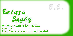 balazs saghy business card