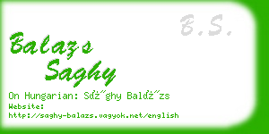 balazs saghy business card